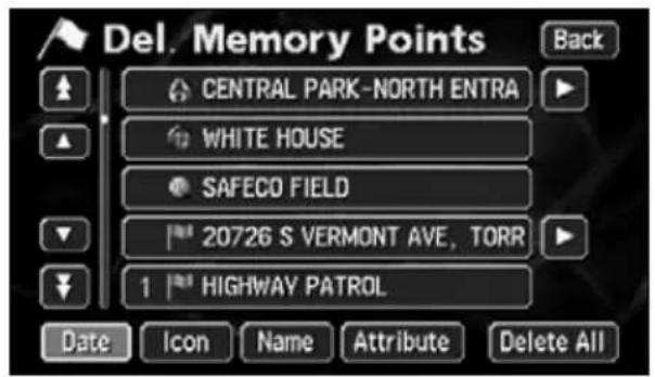 ECLIPSE AVN6620 - Deleting a special memory point - 1
