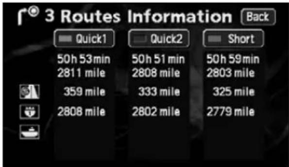 ECLIPSE AVN6620 - Touch the route name. - 2