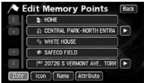 ECLIPSE AVN6620 - Displaying the name of a memory point - 2