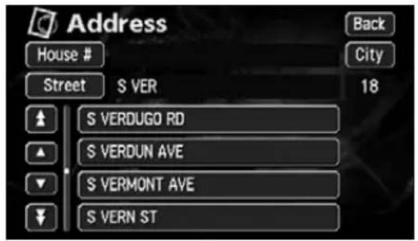ECLIPSE AVN6620 - Touch the street name to be displayed. - 1