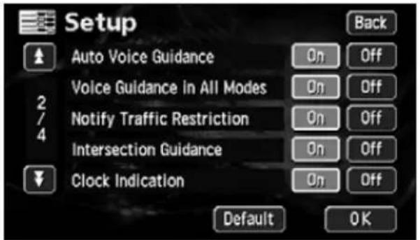 ECLIPSE AVN6620 - Set automatic display of the intersection guidance screen - 1