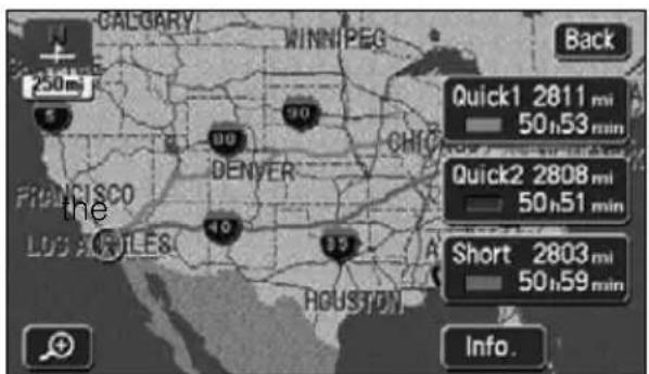 ECLIPSE AVN6620 - Touch the route name. - 1