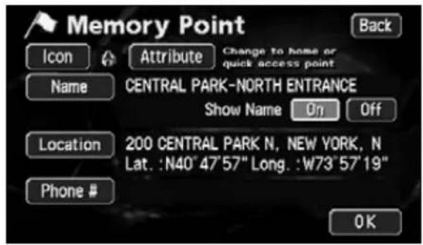 ECLIPSE AVN6620 - Enter a telephone number for a memory point - 2
