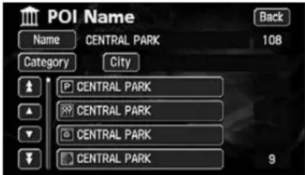 ECLIPSE AVN6620 - Touch the POI name to be displayed. - 1