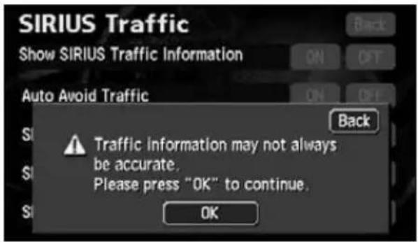 ECLIPSE AVN6620 - Setting of traffic jam avoidance - 3