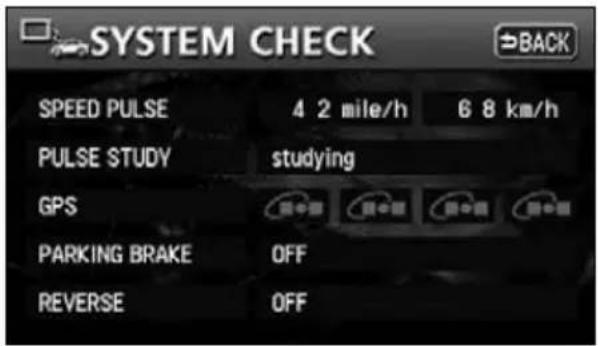 ECLIPSE AVN6620 - Touch SYSTEM CHECK INFORMATION screen. - 1