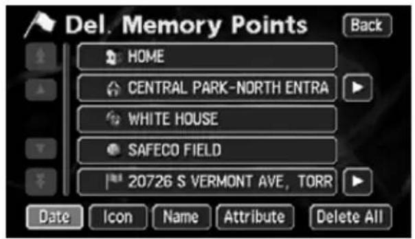 ECLIPSE AVN6620 - Deleting a memory point - 1