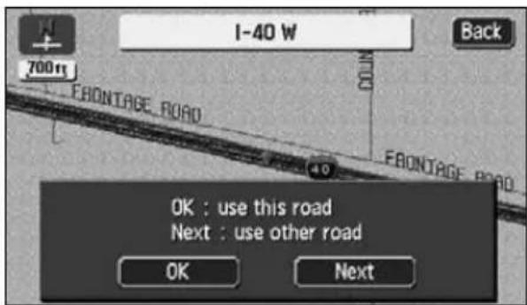 ECLIPSE AVN6620 - To specify another road, touch Next. - 4