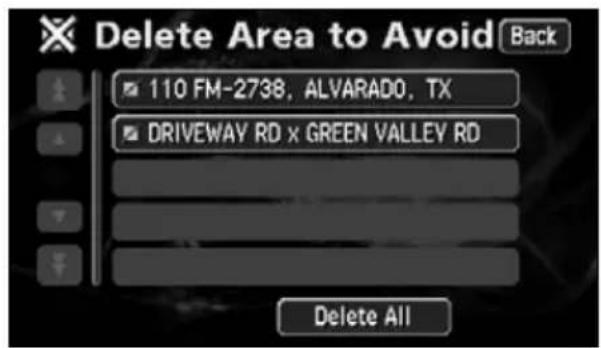 ECLIPSE AVN6620 - Deleting a detour memory point - 1