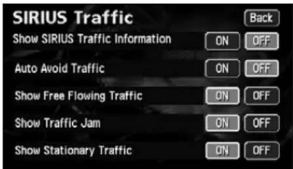 ECLIPSE AVN6620 - Display setting of the traffic information - 2