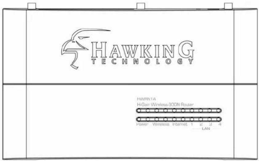 HAWKING TECHNOLOGY HWRNTA H-Gain Wireless-300N Router Power Wireless Internet 1 2 3 4 LAN