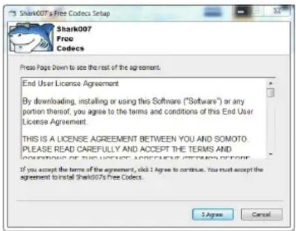 Shark007's Free Codes Setup Shark007 Free Codecs Press Page Down to see the rest of the agreement. End User License Agreement By downloading, installing or using this Software ("Software") or any portion thereof, you agree to the terms and conditions of this End User License Agreement. THIS IS A LICENSE AGREEMENT BETWEEN YOU AND SOMOTO. PLEASE READ CAREFULLY AND ACCEPT THE TERMS AND CONDITIONS OF THIS LICENSE AGREEMENT (ITEMS) BEFORE. If you accept the terms of the agreement, click 1 Agree to continue. You must accept the agreement to install Shark007s Free Codes. 1 Agree Cancel
