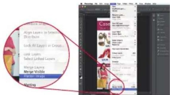 Close Align Layers to Select Distribute Lock All Layers in Groups... Link Layers Select Linked Layers Merge Layers Merge Visible Marker Image Matting