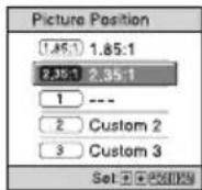SONY VPL-VW600ES - Using the Picture Position - 2