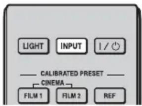 LIGHT INPUT I / ○ —— CALIBRATED PRESET —— CINEMA FILM 1 FILM 2 REF