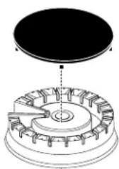 HOTPOINT RGB530DEHBB - Types of Surface Burners - 1
