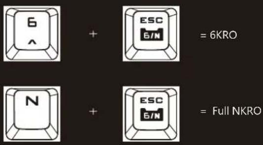 COOLER MASTER CM Storm SGK-4021-GKCM1 - Switching between full N key and 6 key rollover - 1