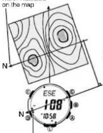 on the map N ESE 108 10-56
