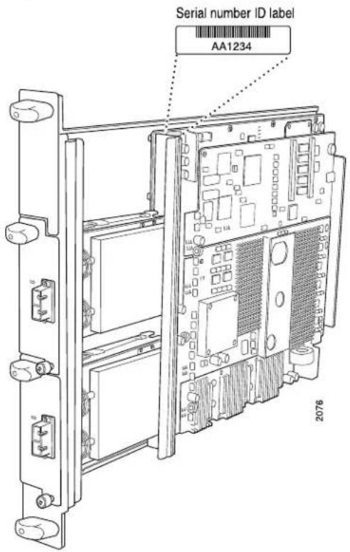 Serial number ID label AA1234 2076