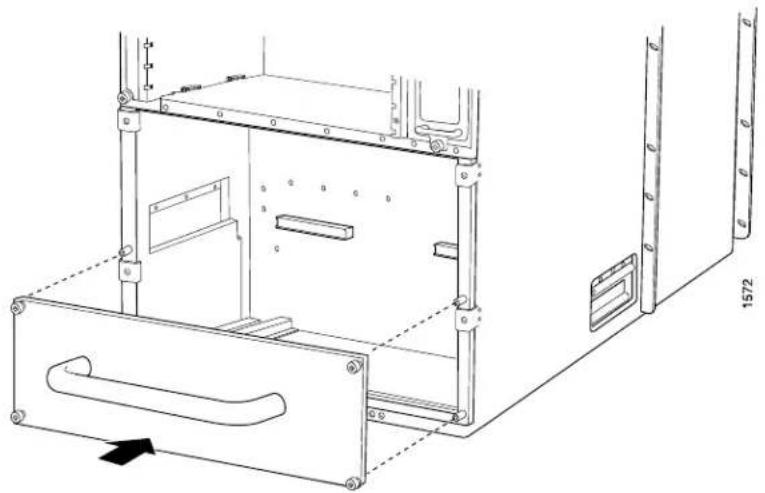 Juniper T320 - Attaching the T320 Router Installation Handle - 2