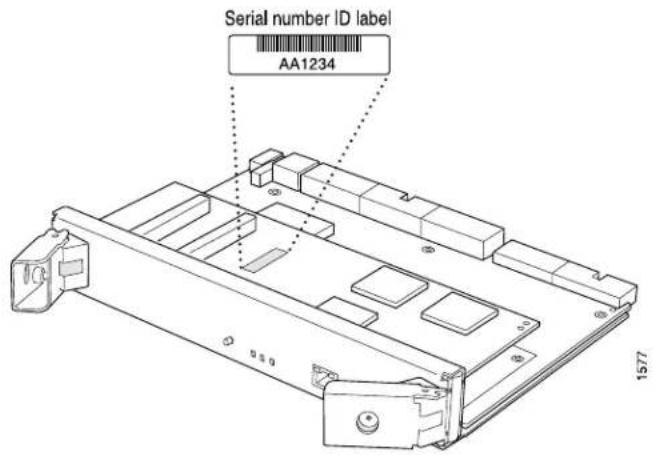 Serial number ID label AA1234 1577