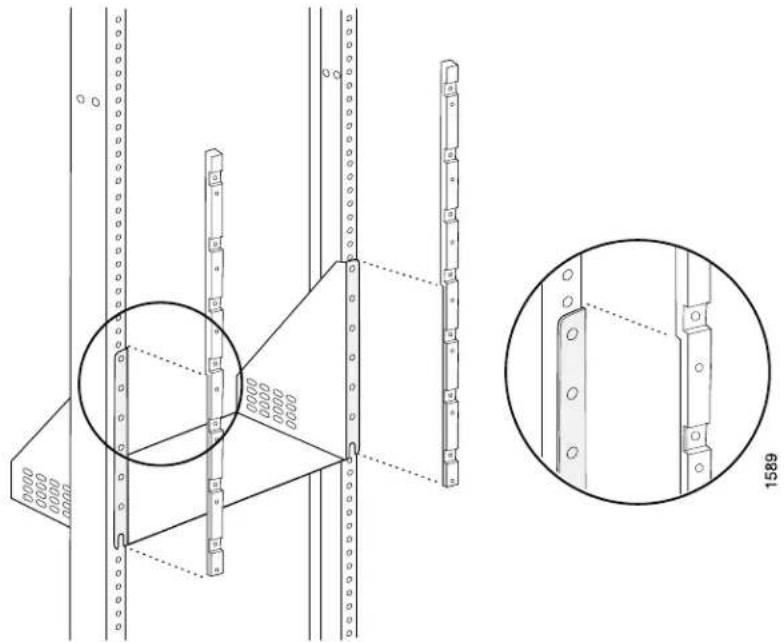 Technical diagram showing structural components with dimension annotations and magnified detail view
