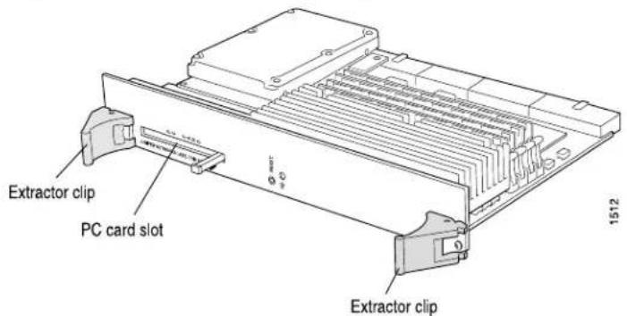 Extractor clip PC card slot Extractor clip 1512