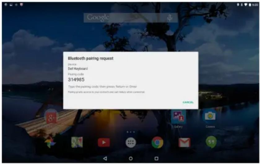 DELL Venue 7040 - Pairing your tablet with the keyboard for the first time - 2