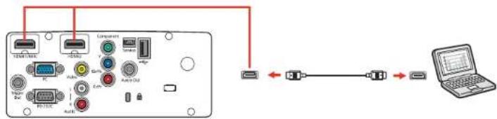 EPSON PowerLite 3500 - ConnectingtoaComputerforHDMIVideoandAudio - 1
