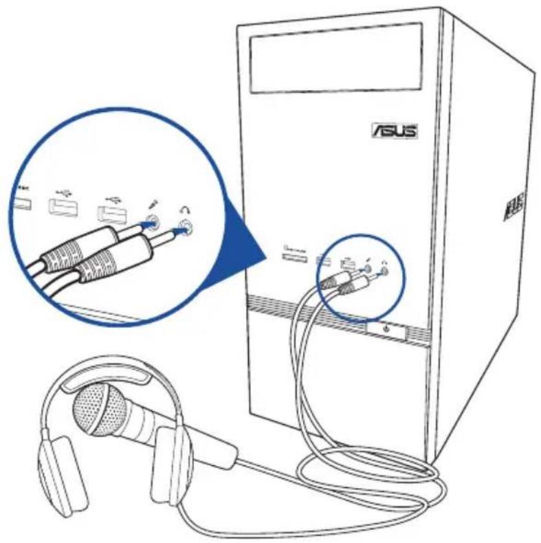 ASUS K30DA - 连接耳机与话筒 - 1