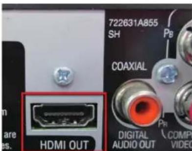 722631A855 SH PB COAXIAL HDMI OUT DIGITAL AUDIO OUT COMP VIDEO