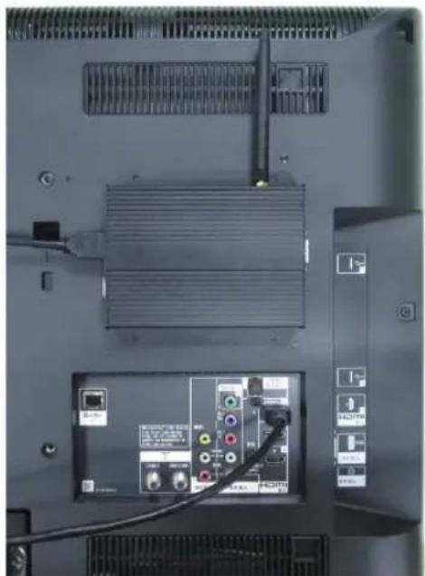 VIEWSONIC MP580-W - Attach the player on the back of the monitor using Velcro - 1