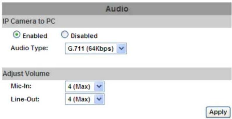 Planet ICA-3550V - Audio Setting - 1