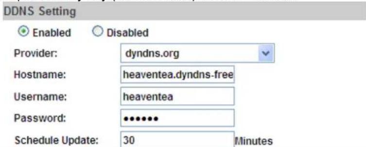 Planet ICA-3550V - DynDns.org, the procedures are: - 1