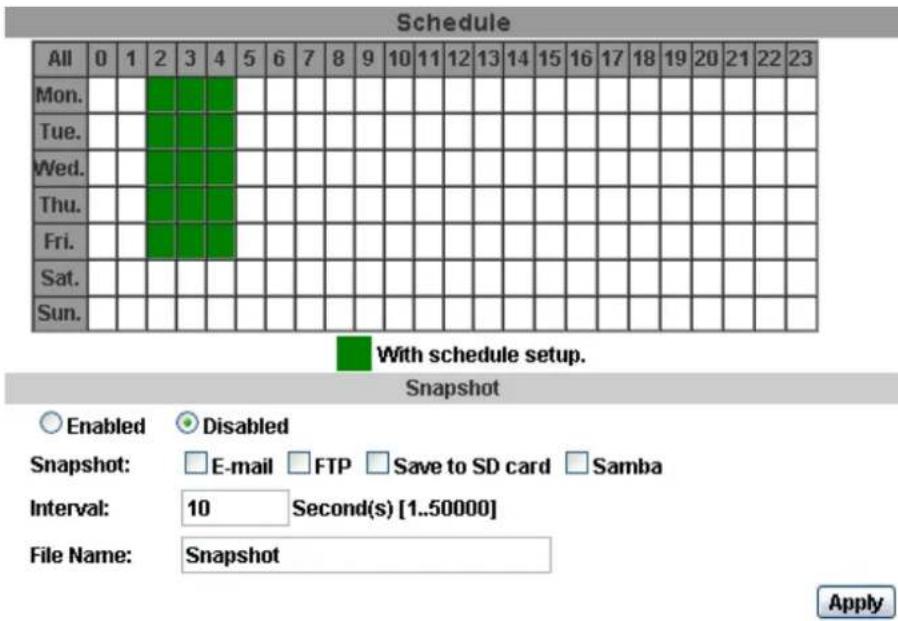 Planet ICA-3550V - Schedule - 1