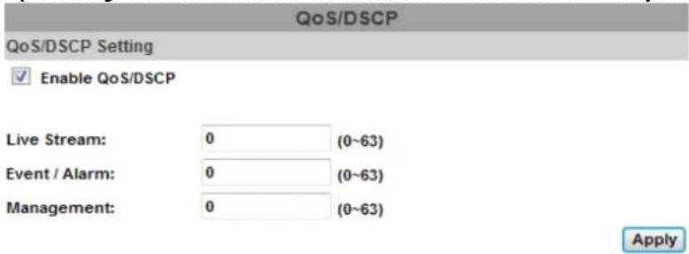 Planet ICA-3550V - QoS/DSCP (Quality of Server/Differentiated Services Code-point) - 1