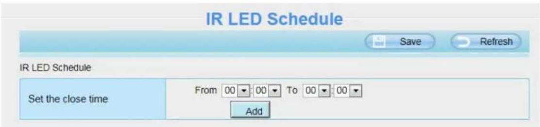 FOSCAM FI9805EP - IR LED Schedule - 1