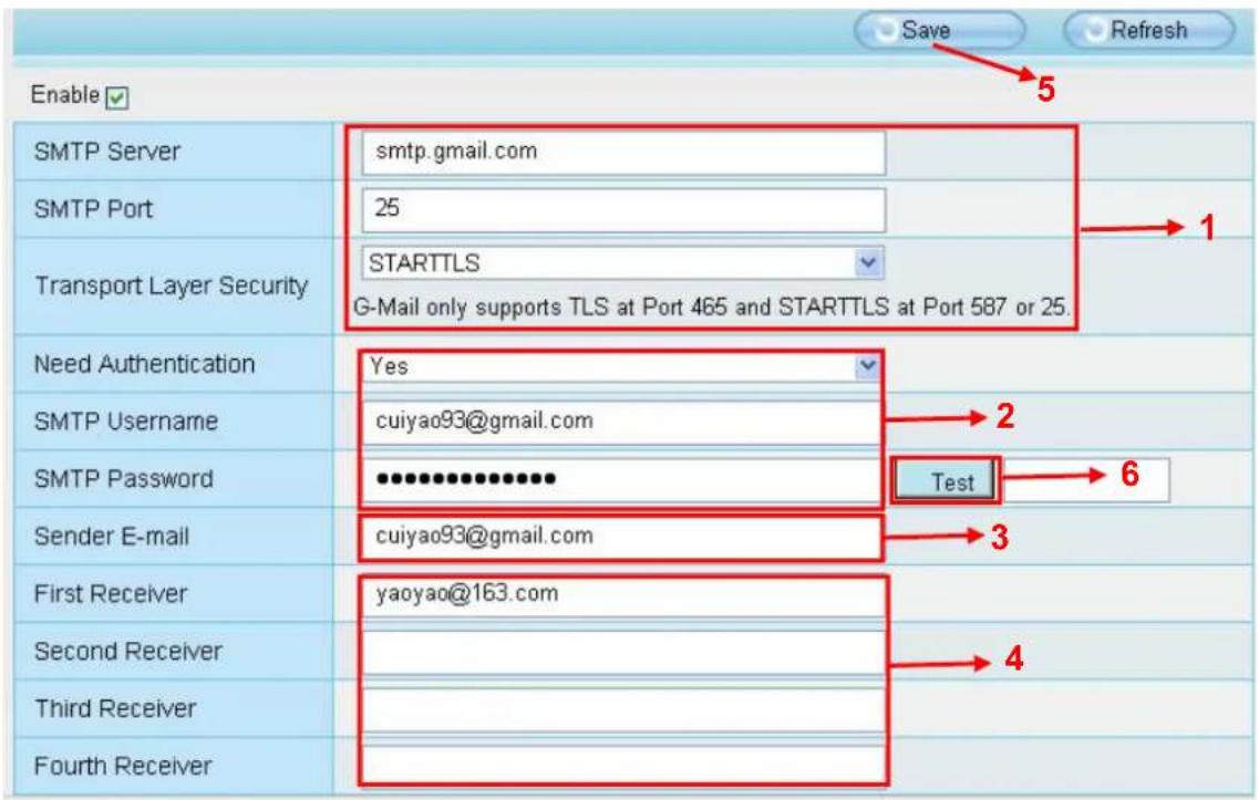FOSCAM FI9805EP - Mail Settings - 1