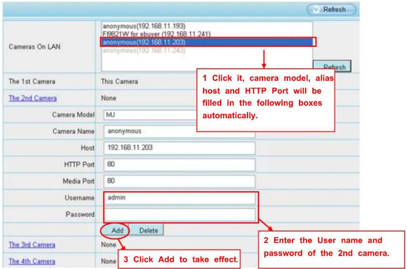 FOSCAM FI9805EP - Add cameras in LAN - 1