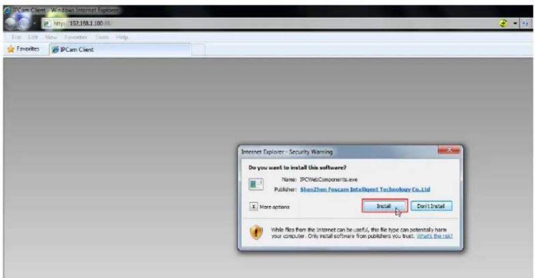 FOSCAM FI9805EP - Install the ActiveX of Firefox browser, Google Chrome and IE Chrome. - 1