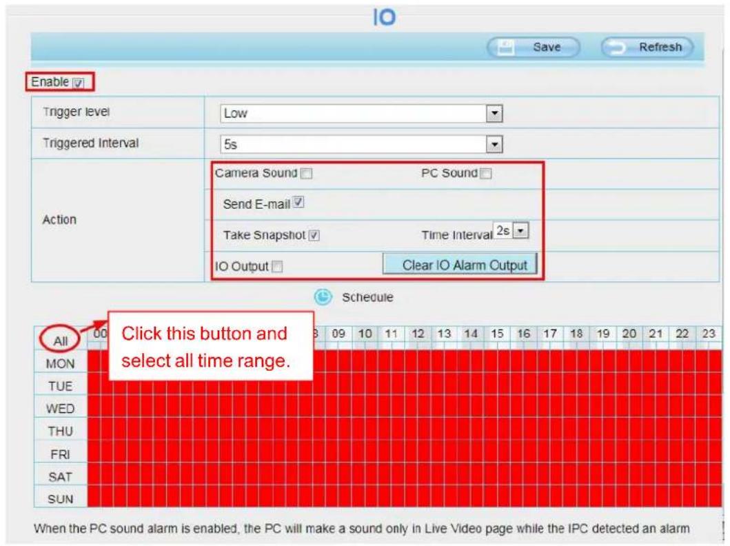FOSCAM FI9805EP - Setting IO alarm - 1