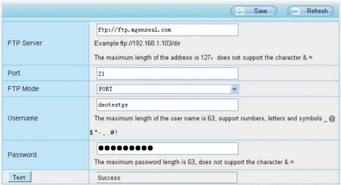 FOSCAM FI9805EP - FTP Settings - 2