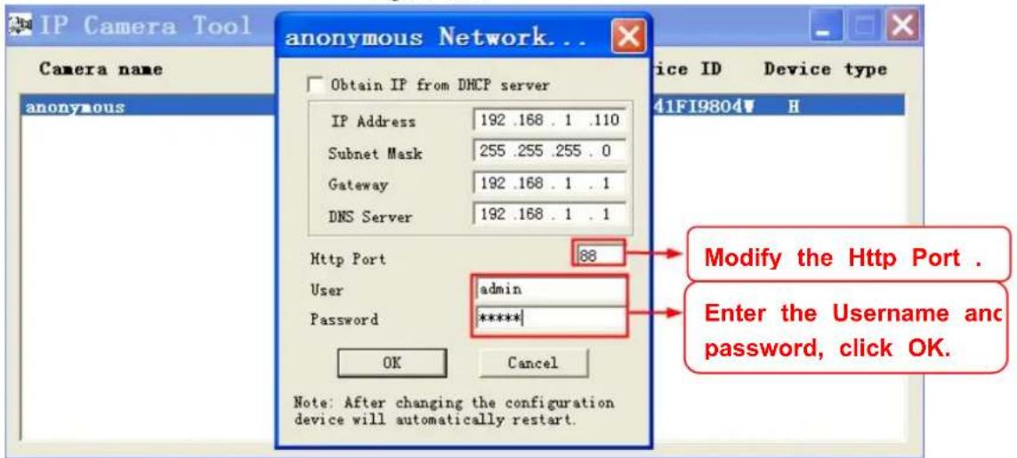 FOSCAM FI9805EP - Another way to change the HTTP port no. - 2