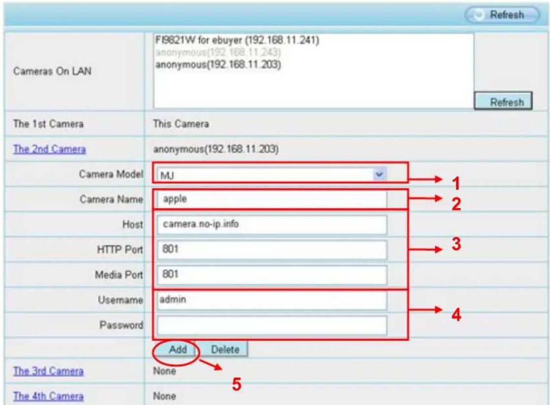 FOSCAM FI9805EP - Add cameras in WAN - 2