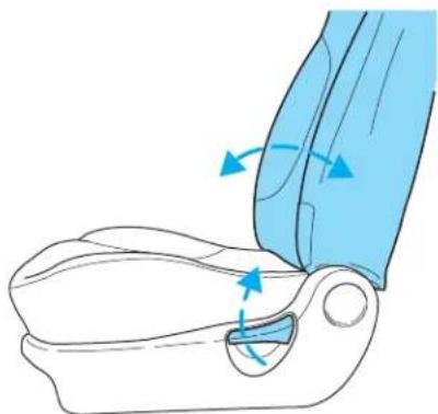 MAZDA Tribute Hybrid (2009) - Adjusting the front manual seat (if equipped) - 2
