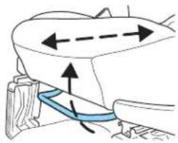 MAZDA Tribute Hybrid (2009) - Adjusting the front manual seat (if equipped) - 1