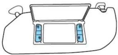 MAZDA Tribute Hybrid (2009) - ILLUMINATED VISOR MIRROR - 1