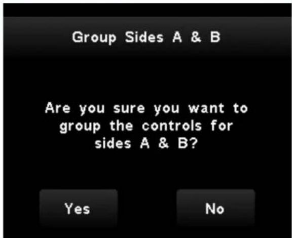 Group Sides A & B Are you sure you want to group the controls for sides A & B? Yes No