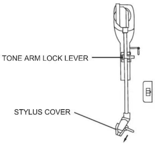 TONE ARM LOCK LEVER STYLUS COVER