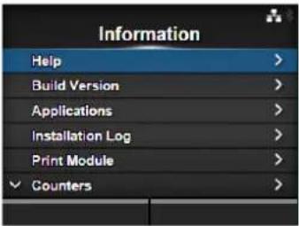 SATO CL608NX - Information Menu - 1